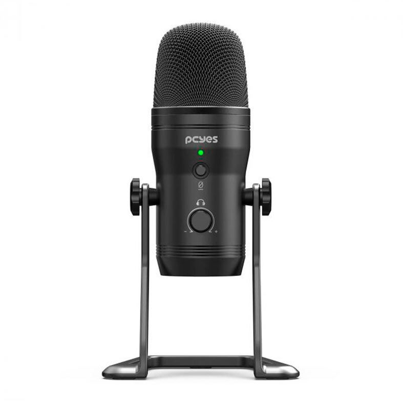 Microfone Pcyes Vocalizer Pro, USB, Preto, PMCVP01