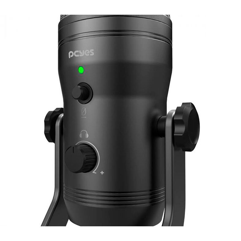 Microfone Pcyes Vocalizer Pro, USB, Preto, PMCVP01