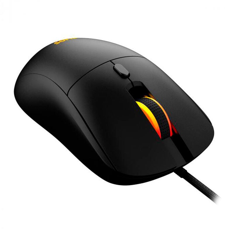 Mouse Gamer Pcyes Basaran Black Vulcan, RGB, 12400DPI, 6 Botoes, PMGBRBV
