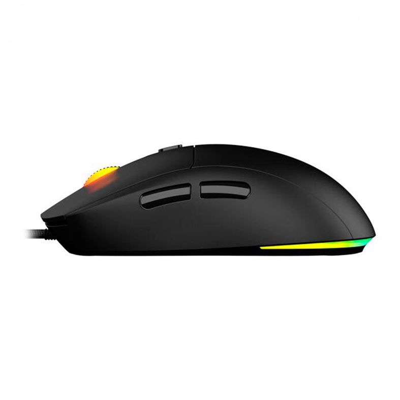 Mouse Gamer Pcyes Basaran Black Vulcan, RGB, 12400DPI, 6 Botoes, PMGBRBV