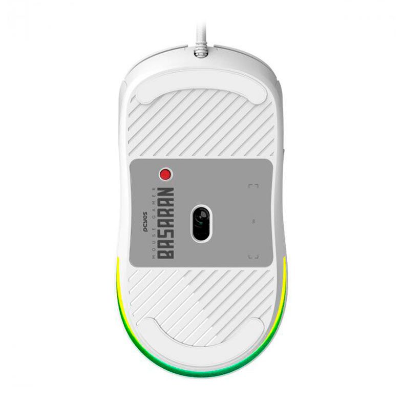 Mouse Gamer Pcyes Basaran White Ghost, RGB, 12400DPI, 6 Botoes, PMGBRWG