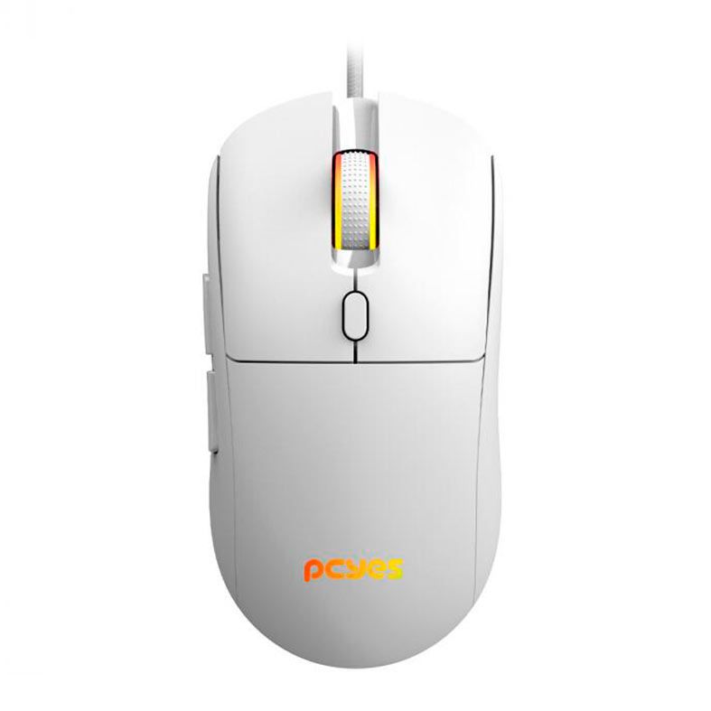 Mouse Gamer Pcyes Basaran White Ghost, RGB, 12400DPI, 6 Botoes, PMGBRWG