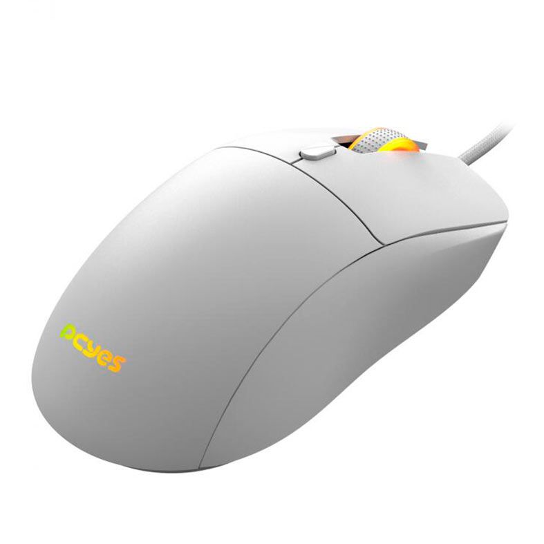 Mouse Gamer Pcyes Basaran White Ghost, RGB, 12400DPI, 6 Botoes, PMGBRWG