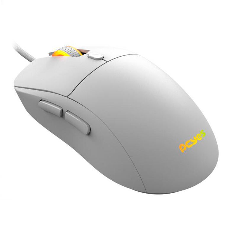 Mouse Gamer Pcyes Basaran White Ghost, RGB, 12400DPI, 6 Botoes, PMGBRWG