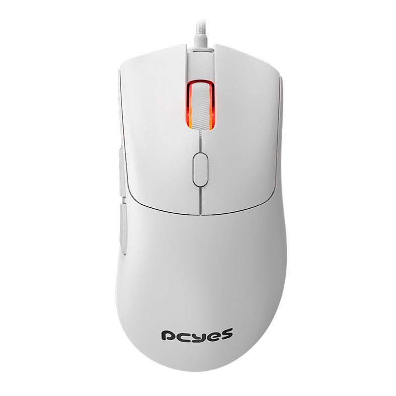 Mouse Gamer PCYES Hydrus White Ghost, RGB, 12400 DPI, 6 Botoes, Branco, PMGHWG