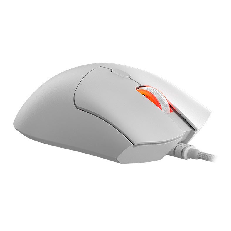 Mouse Gamer PCYES Hydrus White Ghost, RGB, 12400 DPI, 6 Botoes, Branco, PMGHWG
