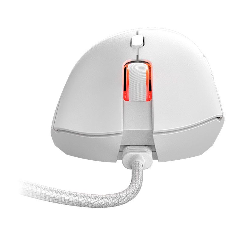 Mouse Gamer PCYES Hydrus White Ghost, RGB, 12400 DPI, 6 Botoes, Branco, PMGHWG
