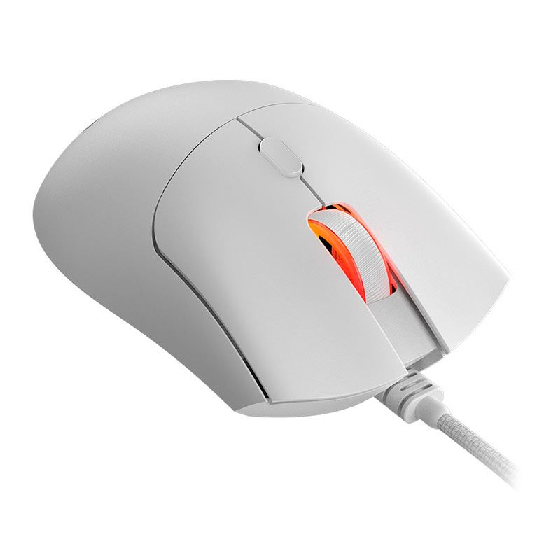 Mouse Gamer PCYES Hydrus White Ghost, RGB, 12400 DPI, 6 Botoes, Branco, PMGHWG