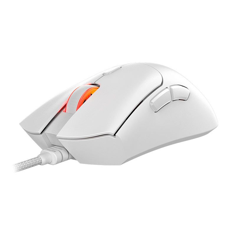 Mouse Gamer PCYES Hydrus White Ghost, RGB, 12400 DPI, 6 Botoes, Branco, PMGHWG