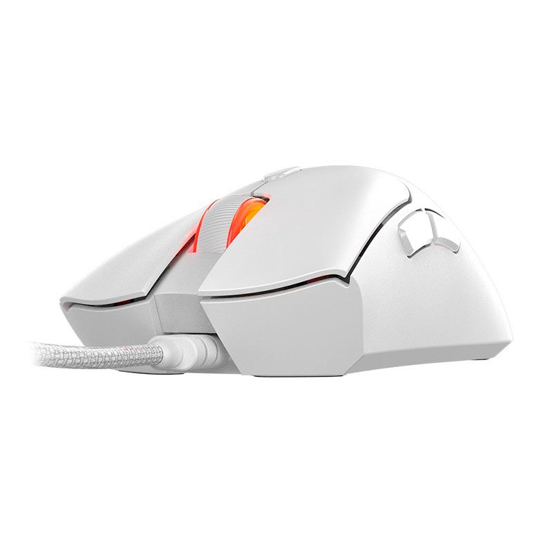 Mouse Gamer PCYES Hydrus White Ghost, RGB, 12400 DPI, 6 Botoes, Branco, PMGHWG