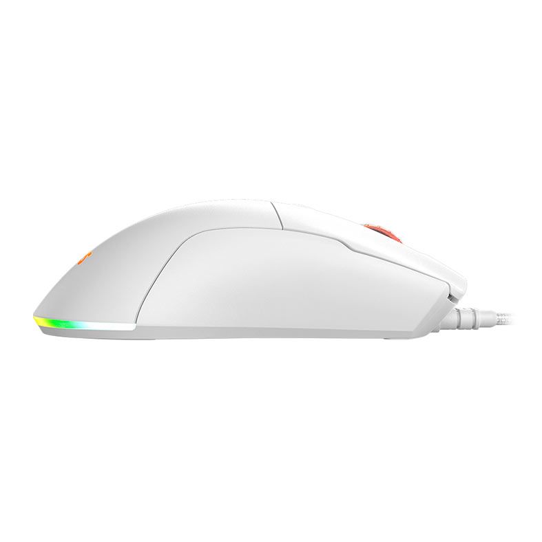 Mouse Gamer PCYES Malus White Ghost, RGB, 12400 DPI, 6 Botoes, Branco, PMGMWG