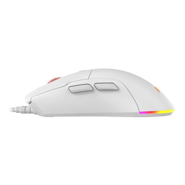 Mouse Gamer PCYES Malus White Ghost, RGB, 12400 DPI, 6 Botoes, Branco, PMGMWG