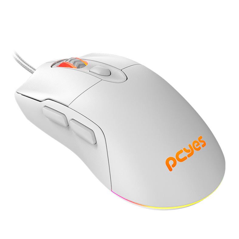 Mouse Gamer PCYES Malus White Ghost, RGB, 12400 DPI, 6 Botoes, Branco, PMGMWG