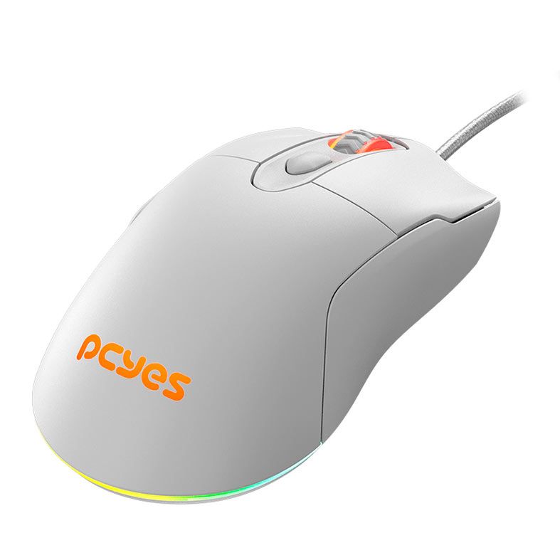 Mouse Gamer PCYES Malus White Ghost, RGB, 12400 DPI, 6 Botoes, Branco, PMGMWG