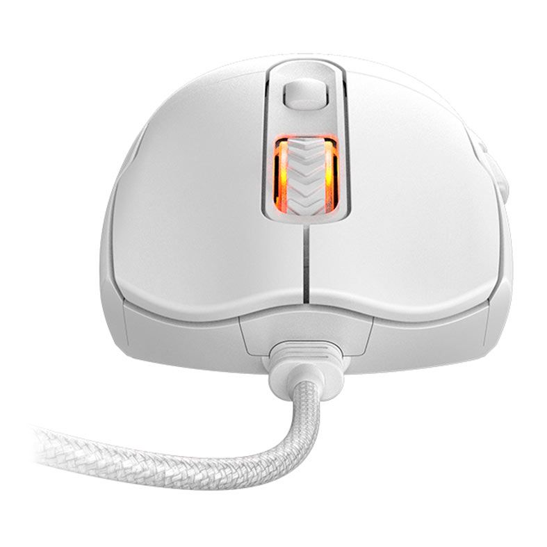 Mouse Gamer PCYES Malus White Ghost, RGB, 12400 DPI, 6 Botoes, Branco, PMGMWG