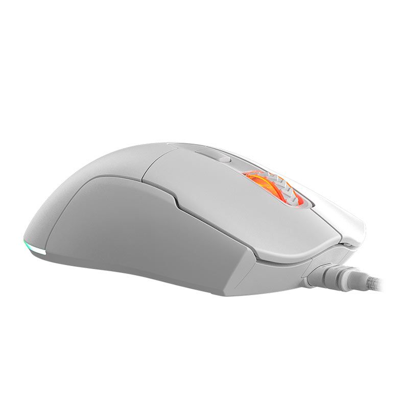 Mouse Gamer PCYES Malus White Ghost, RGB, 12400 DPI, 6 Botoes, Branco, PMGMWG