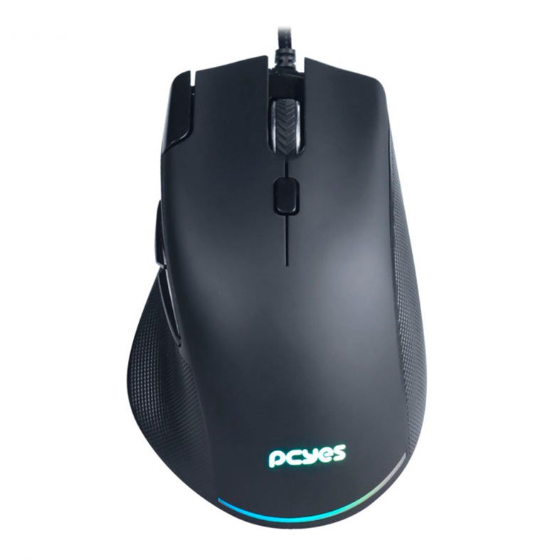 Mouse Gamer Pcyes Zyron, RGB, 7 Botoes, 12800DPI, Preto, PMGZRGB