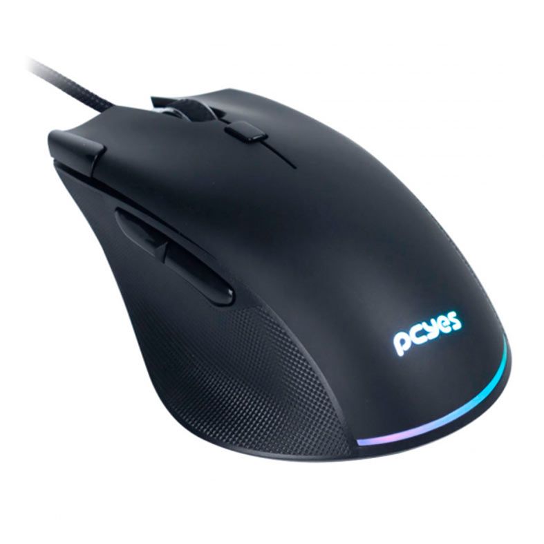 Mouse Gamer Pcyes Zyron, RGB, 7 Botoes, 12800DPI, Preto, PMGZRGB