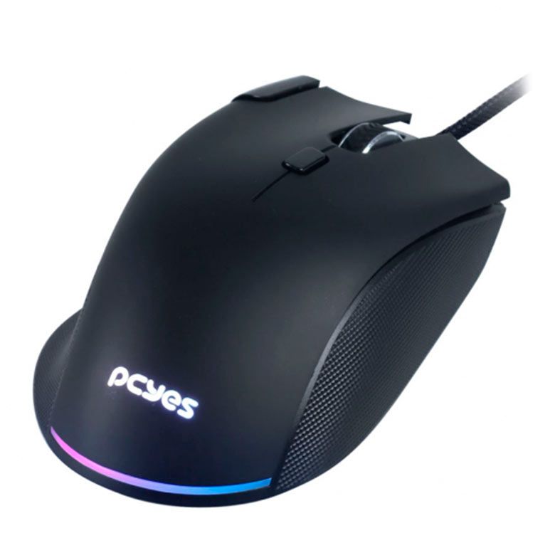 Mouse Gamer Pcyes Zyron, RGB, 7 Botoes, 12800DPI, Preto, PMGZRGB