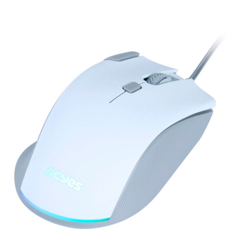 Mouse Gamer Pcyes Zyron, RGB, 7 Botoes, 12800DPI, Branco, PMGZRGBW