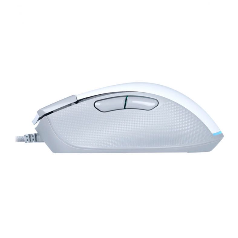 Mouse Gamer Pcyes Zyron, RGB, 7 Botoes, 12800DPI, Branco, PMGZRGBW
