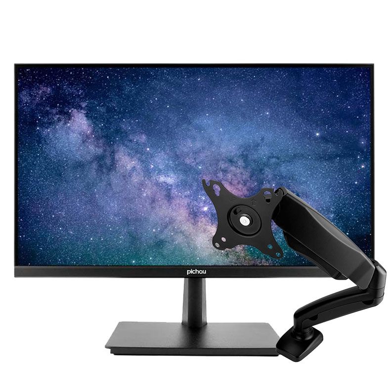 Kit Monitor e Suporte, Suporte Para Monitor de Mesa Articulado Pichau + Monitor Pichau Ultraview 21" Full HD IPS 5MS 75HZ