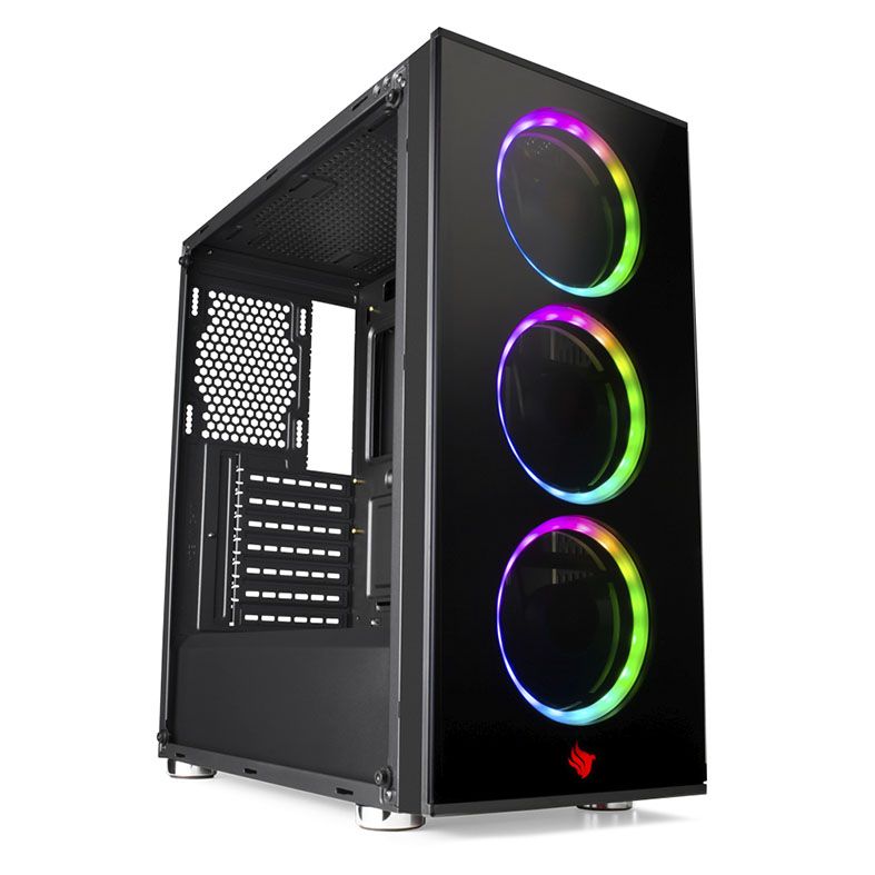 Gabinete Gamer Pichau Carrier II Lateral Vidro Temp RGB Rosa, PG-CR02-PKRGB