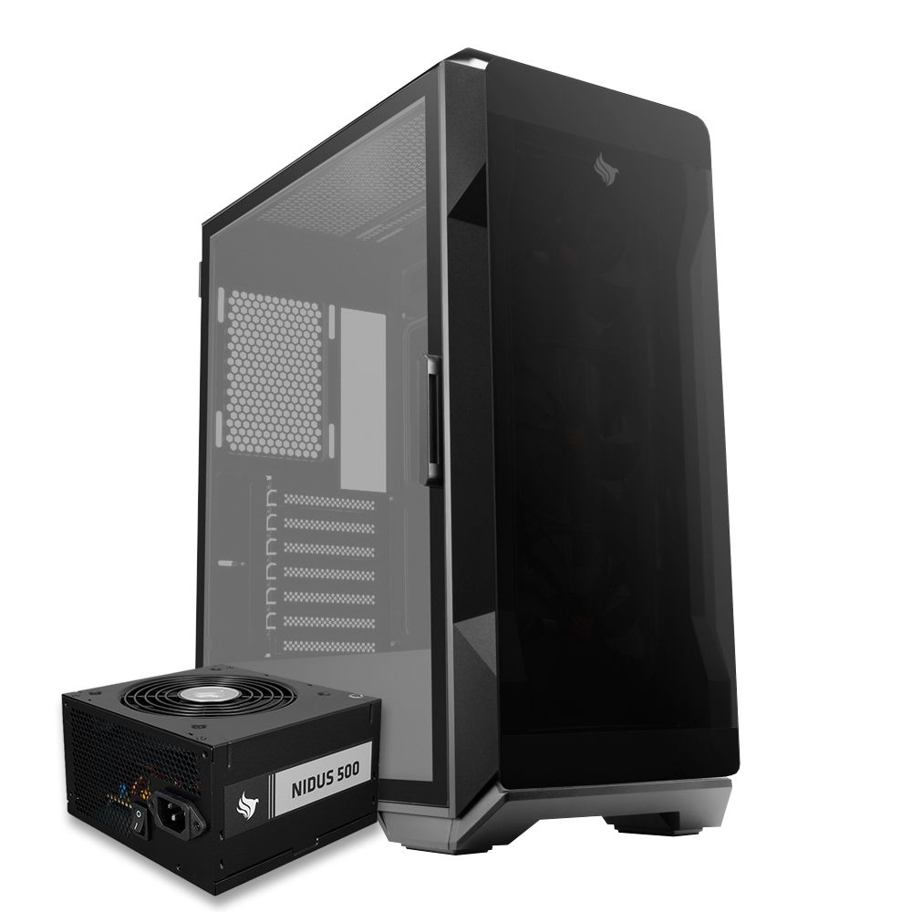 Pichau Kit Upgrade, Gabinete Gamer Pichau Pouter 3 Preto + Fonte Pichau Nidus 500W PG-5001-BR-OEM