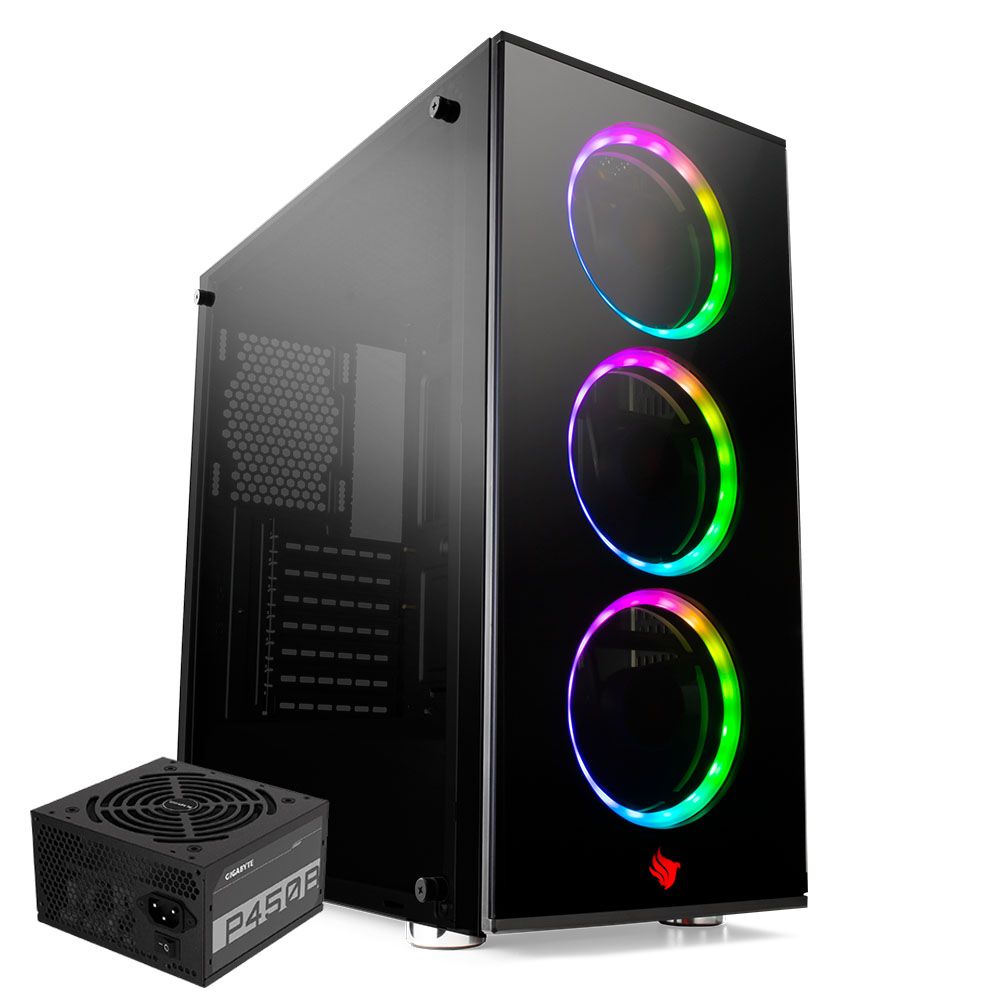 Pichau Kit Upgrade, Gabinete Pichau Pouter II RGB + Fonte Gigabyte 450W