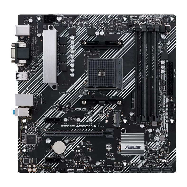 Placa Mae Asus PRIME A520M-A II, DDR4, Socket AM4, Chipset AMD A520, PRIME-A520M-A-II
