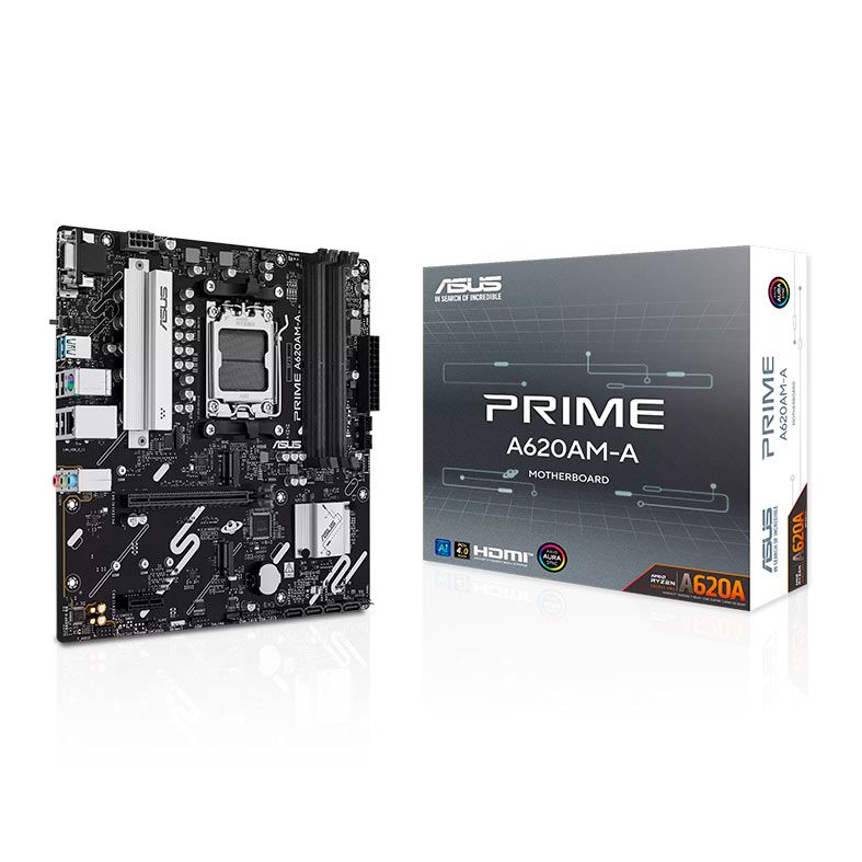 Placa Mae Asus Prime A620AM-A, DDR5, Socket AMD AM5, M-ATX, Chipset AMD A620, PRIME-A620AM-A