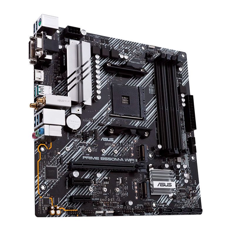 Placa Mae Asus PRIME B550M-A WIFI II, DDR4, Socket AMD AM4, M-ATX, Chipset AMD B550, PRIME-B550M-A-WIFI-II