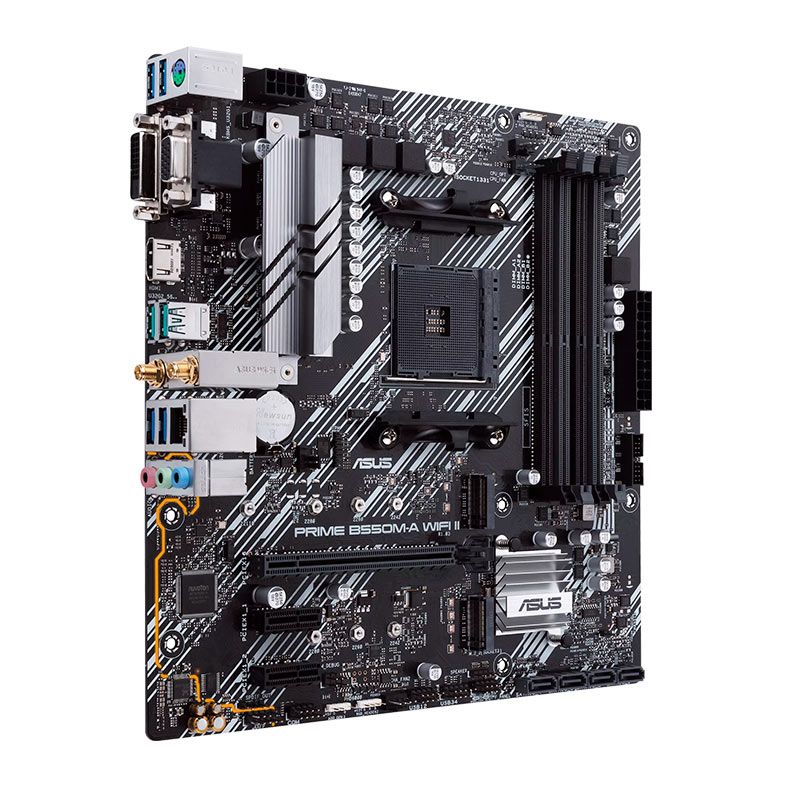 Placa Mae Asus PRIME B550M-A WIFI II, DDR4, Socket AMD AM4, M-ATX, Chipset AMD B550, PRIME-B550M-A-WIFI-II