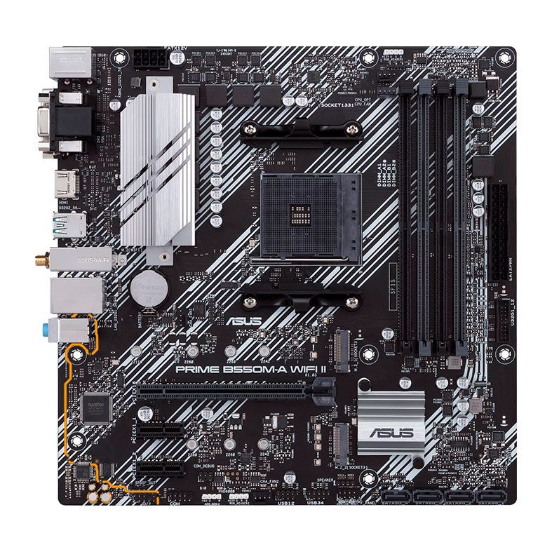 Placa Mae Asus PRIME B550M-A WIFI II, DDR4, Socket AMD AM4, M-ATX, Chipset AMD B550, PRIME-B550M-A-WIFI-II