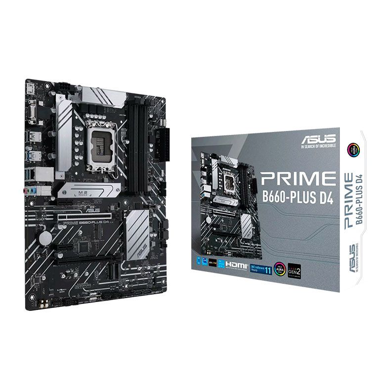 Placa Mae Asus Prime B660-Plus D4, DDR4, Socket LGA1700, ATX, Chipset Intel B660, PRIME-B660-PLUS-D4