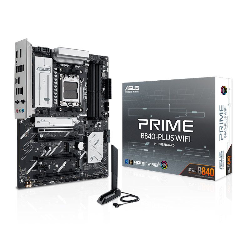 Placa Mae Asus Prime B840-Plus Wi-Fi, DDR5, Socket AMD AM5, ATX, Chipset AMD B840, PRIME-B840-PLUS-WIFI