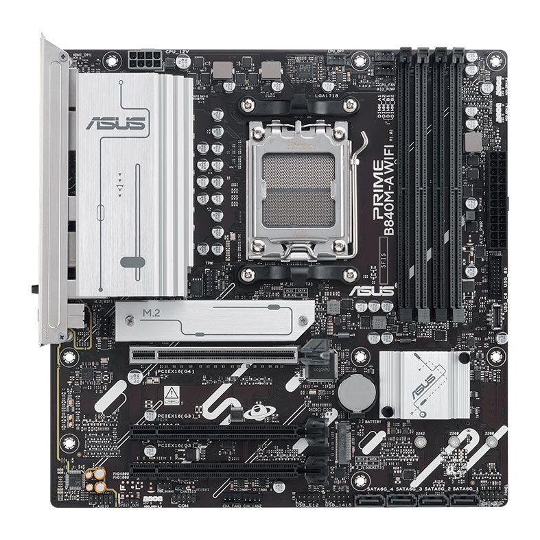 Placa Mae Asus Prime B840M-A WiFi, DDR5, Socket AMD AM5, M-ATX, Chipset AMD B840, PRIME-B840M-A-WIFI