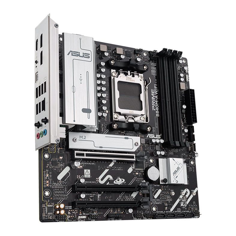 Placa Mae Asus Prime B840M-A WiFi, DDR5, Socket AMD AM5, M-ATX, Chipset AMD B840, PRIME-B840M-A-WIFI