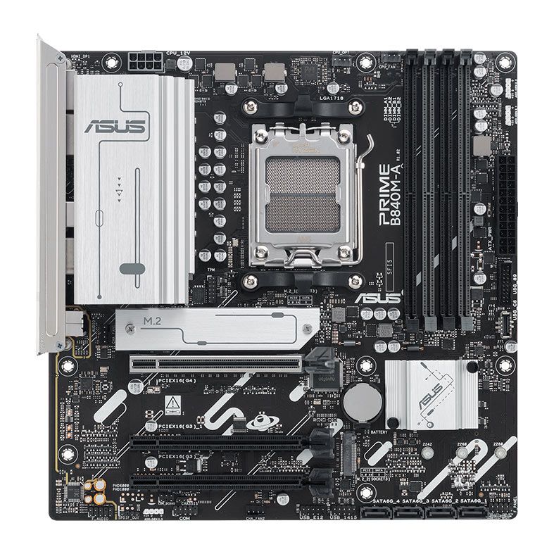 Placa Mae Asus Prime B840M-A, DDR5, Socket AMD AM5, M-ATX, Chipset AMD B840, PRIME-B840M-A