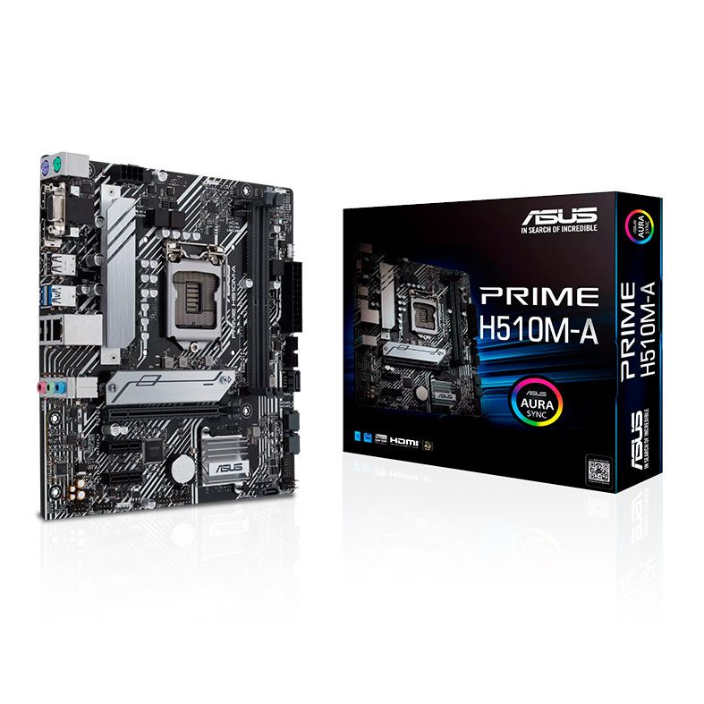 Placa Mae Asus PRIME H510M-A, DDR4, LGA 1200, M-ATX, Chipset Intel H510, PRIME-H510M-A