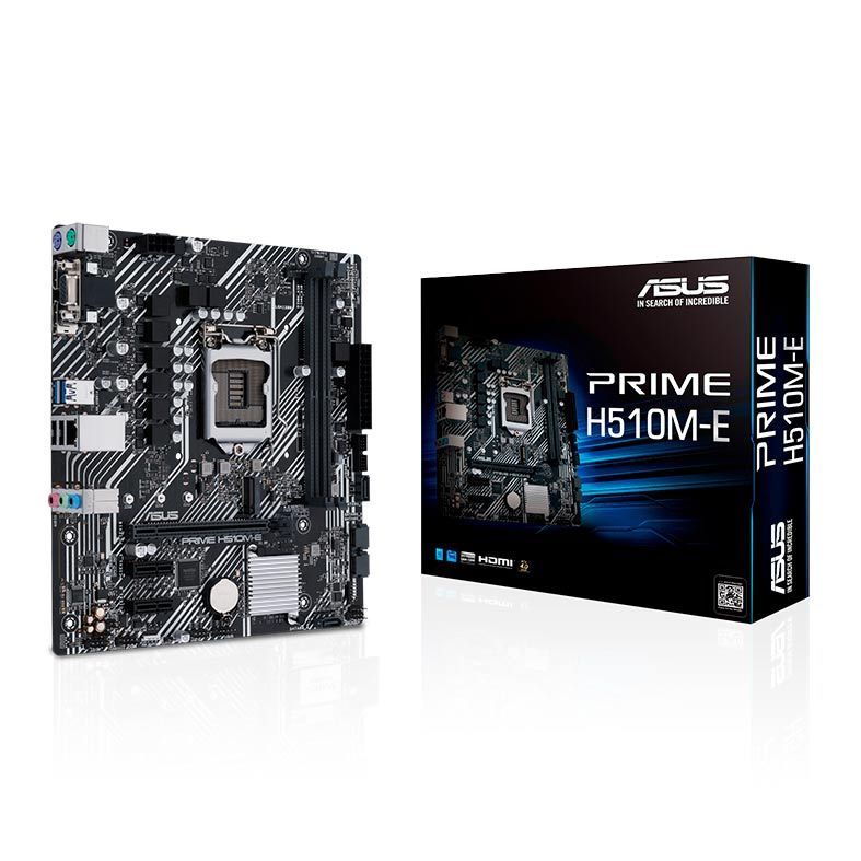 Placa Mae Asus Prime H510M-E DDR4 LGA1200 Intel H510, PRIME H510M-E