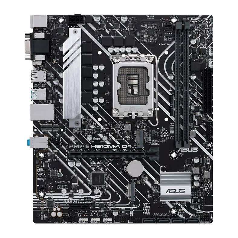 Placa Mae Asus PRIME H610M-A D4, DDR4, LGA 1700, M-ATX, Chipset Intel H610, PRIME-H610M-A-D4