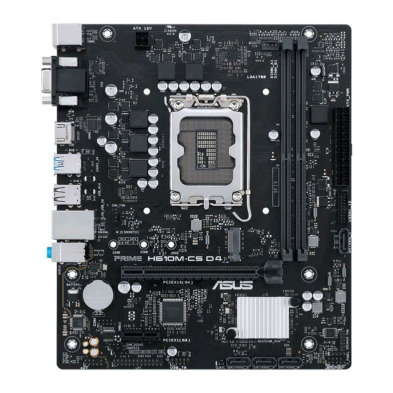 Placa Mae Asus Prime H610M-CS D4, DDR4, LGA1700, M-ATX, Chipset Intel H610, PRIME-H610M-CS-D4