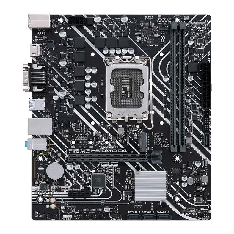 Placa Mae Asus Prime H610M-D D4, DDR4, Socket LGA1700, M-ATX, Chipset Inte H610, PRIME H610M-D D4