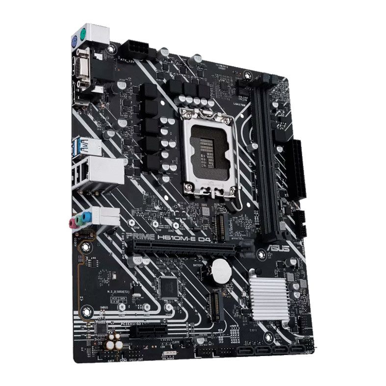 Placa Mae Asus Prime H610M-E D4, DDR4, Socket LGA1700, M-ATX, Chipste Intel H610, PRIME H610M-E D4