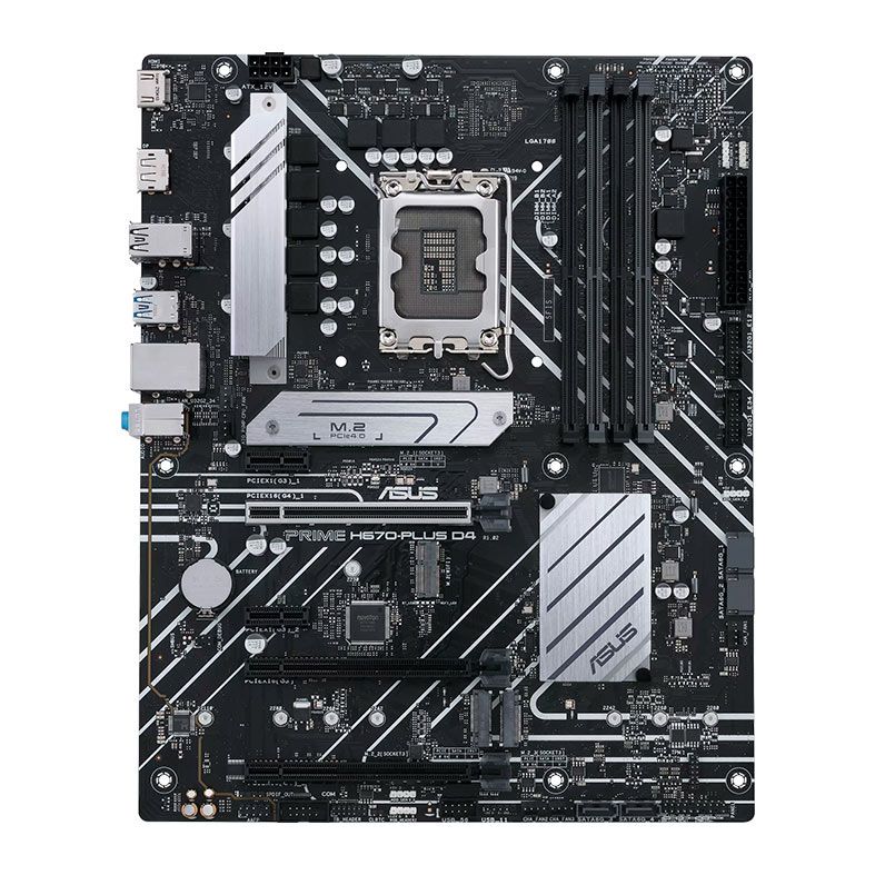 Placa Mae Asus Prime H670-Plus D4, DDR4, Socket LGA1700, ATX, Chipset Intel H670, PRIME H670-PLUS D4