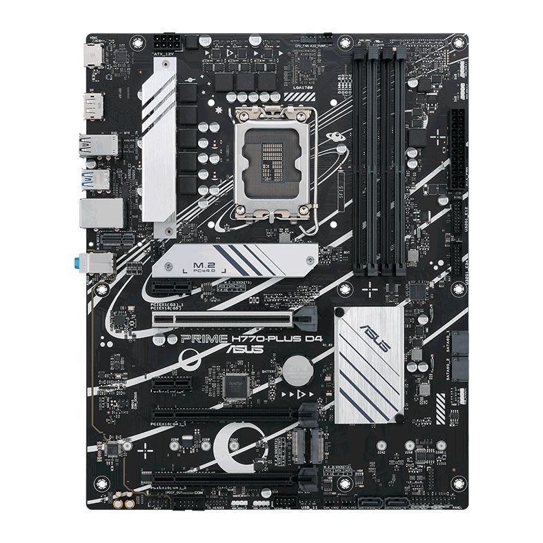 Placa Mae Asus PRIME H770-PLUS D4, DDR4, LGA 1700, ATX, Chipset Intel H770, PRIME-H770-PLUS-D4