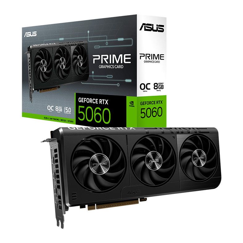 Placa de Video Asus GeForce RTX 5060 Prime OC Edition, 8GB, GDDR7, 128-bit, PRIME-RTX5060-O8G