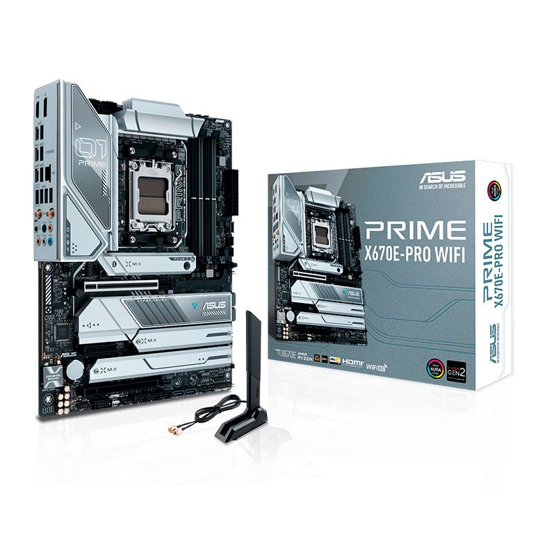 Placa Mae Asus Prime X670E-PRO WiFi, DDR5, Socket AM5, ATX, Chipset AMD X670, PRIME-X670E-PRO-WIFI