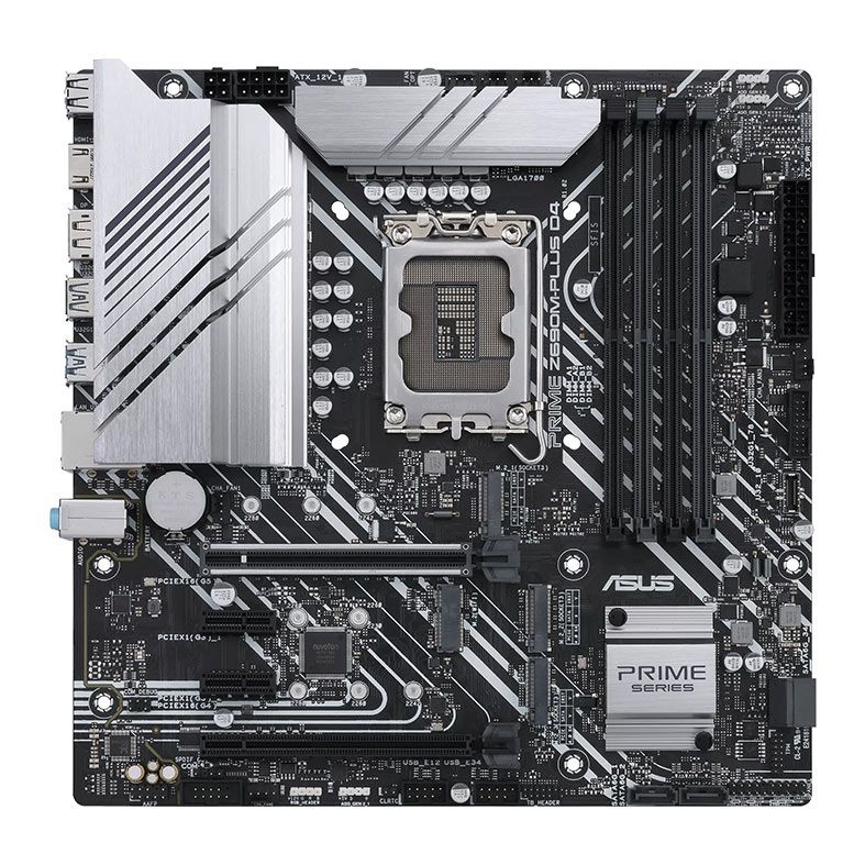 Placa Mae Asus Prime Z690M-Plus D4, DDR4, Socket LGA1700, M-ATX, Chipset Intel Z690, PRIME Z690M-PLUS D4